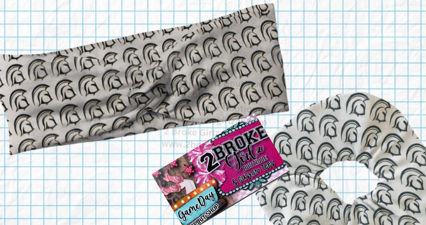 Spartans Mascot Headband Or Scrunchie