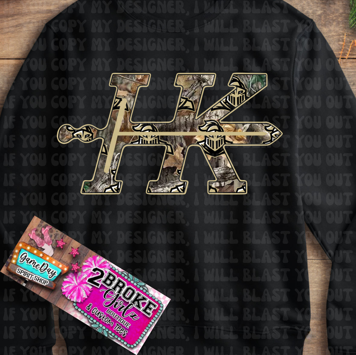 Henryetta Knights Camo Tee/Sweatshirt