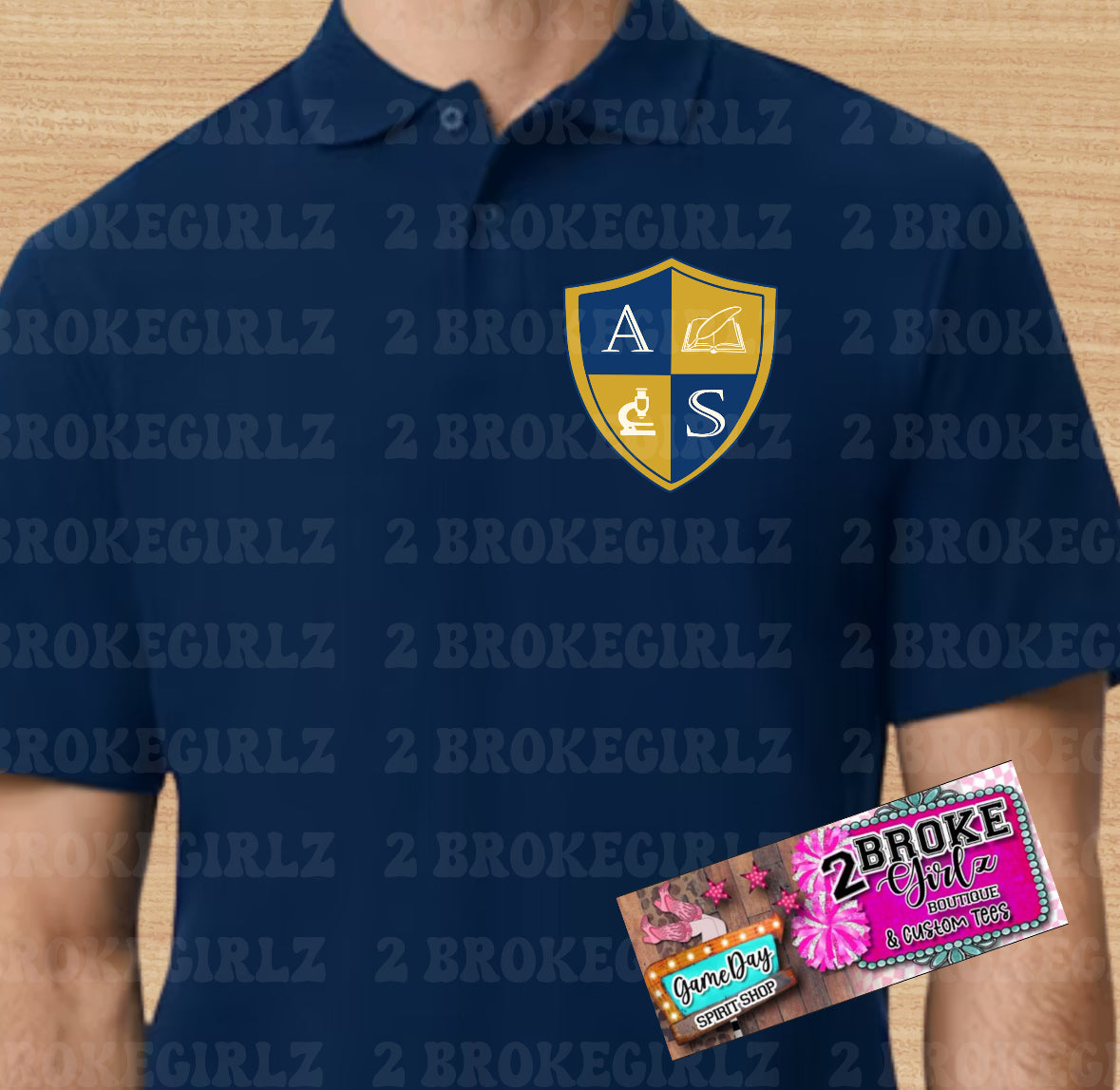 The Academy of Okmulgee Youth-Adult Short Sleeve Polo