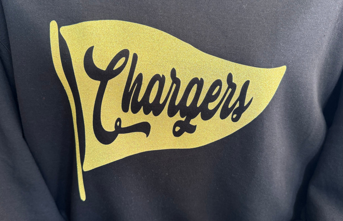 Chargers Glitter Crewneck