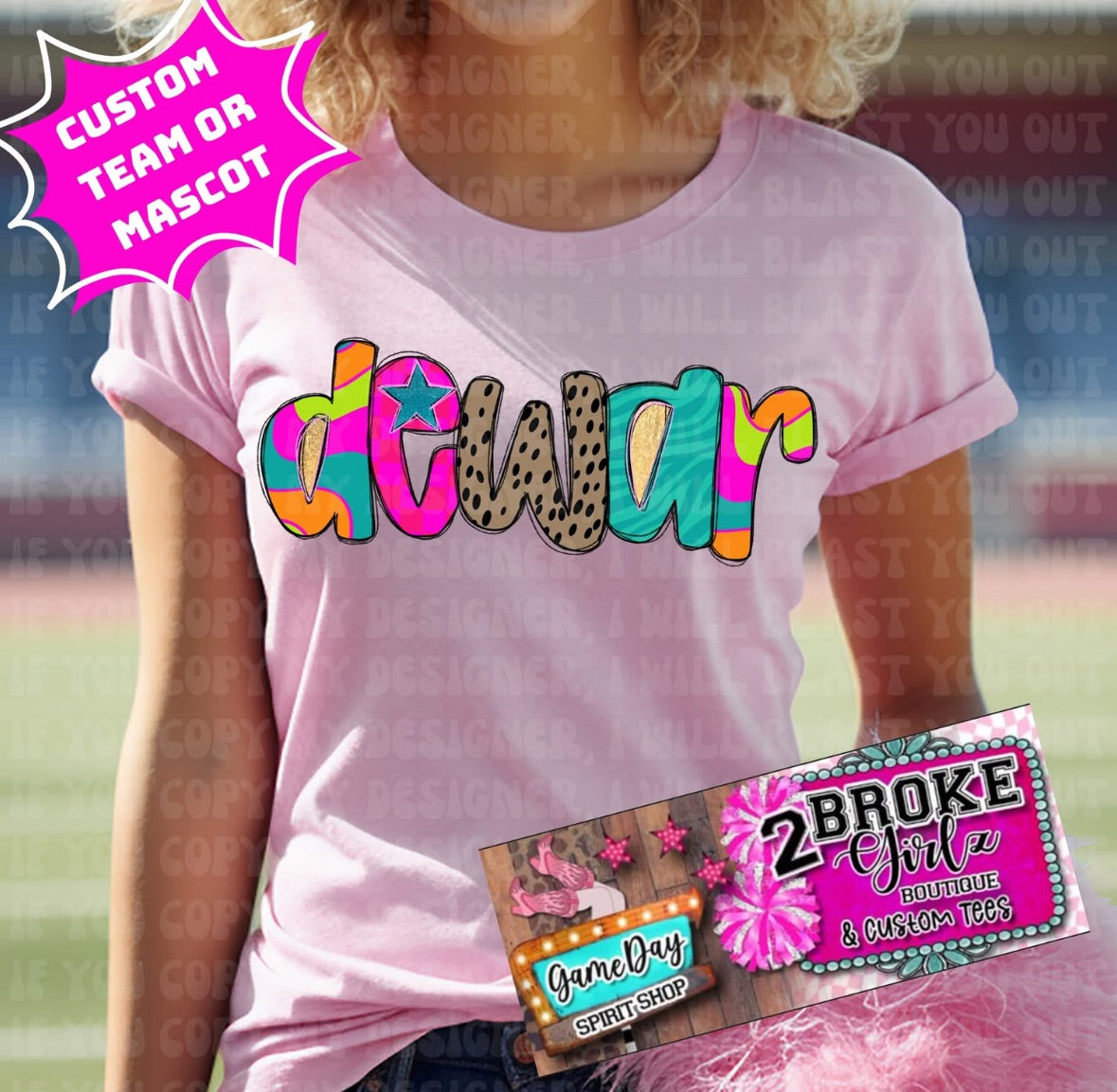 Custom Pink Neon Mascot