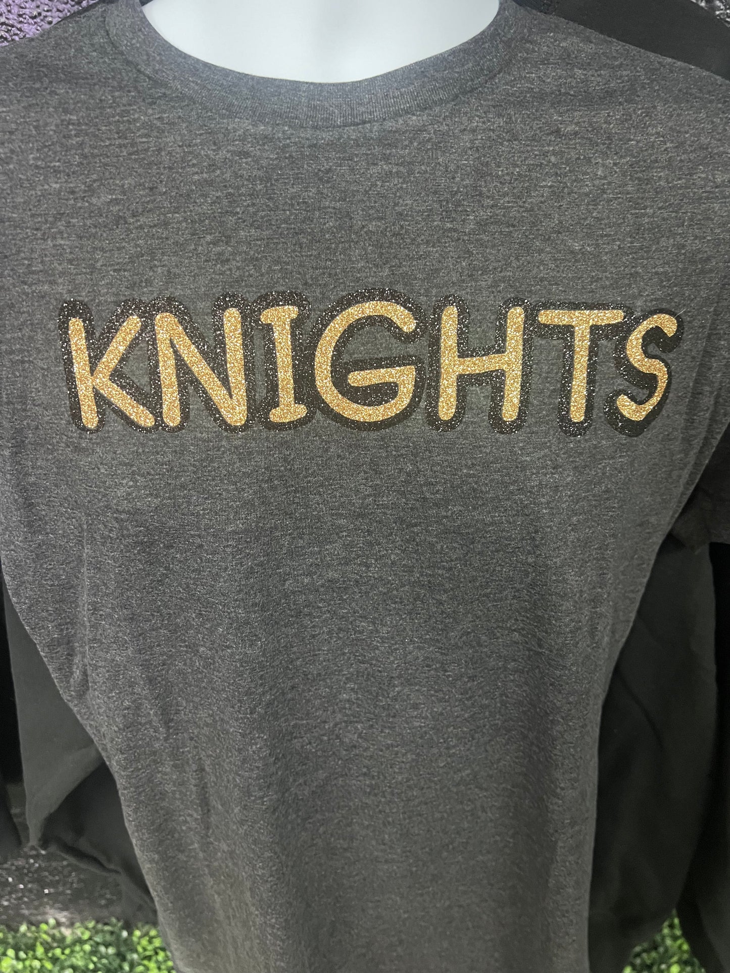 Gold and Black Knights Glitter Tee