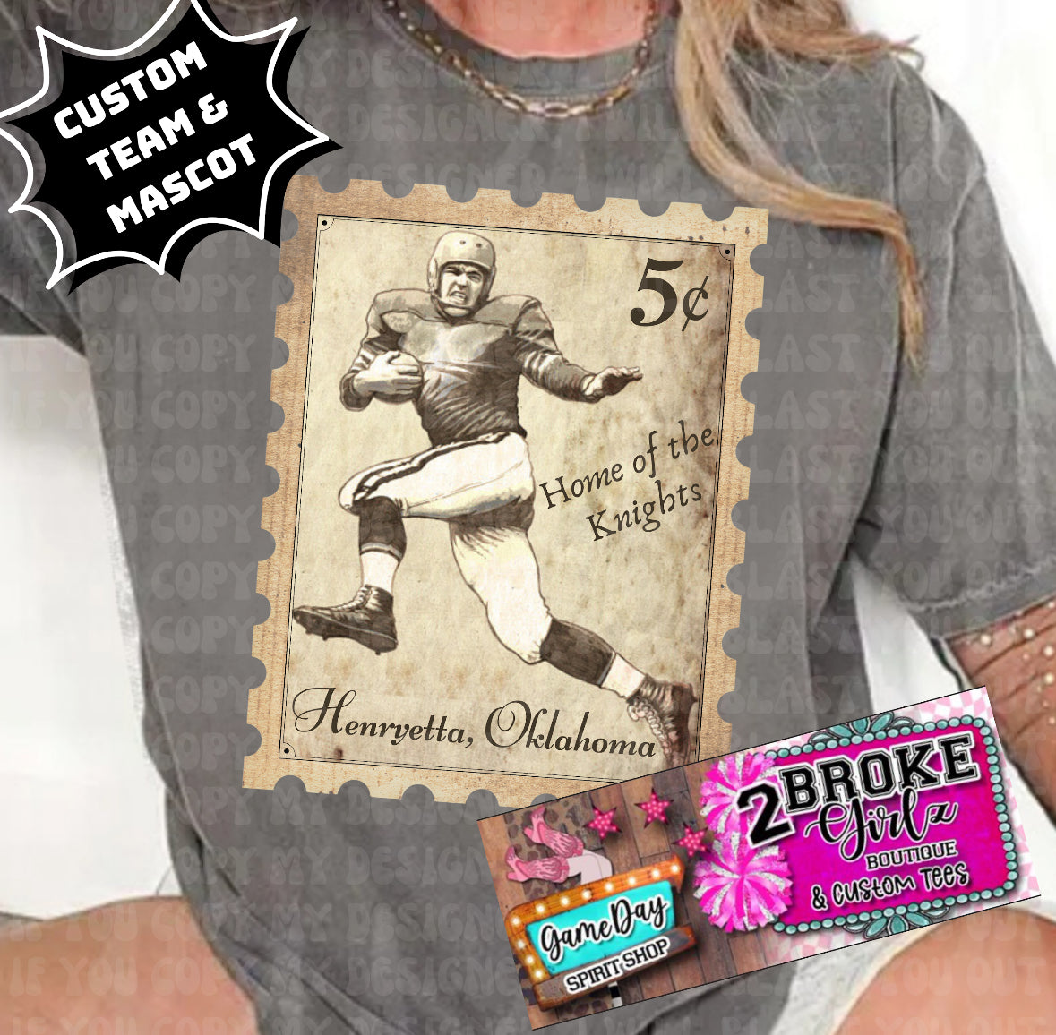 Custom Stamp CC Sports Graphic Tee