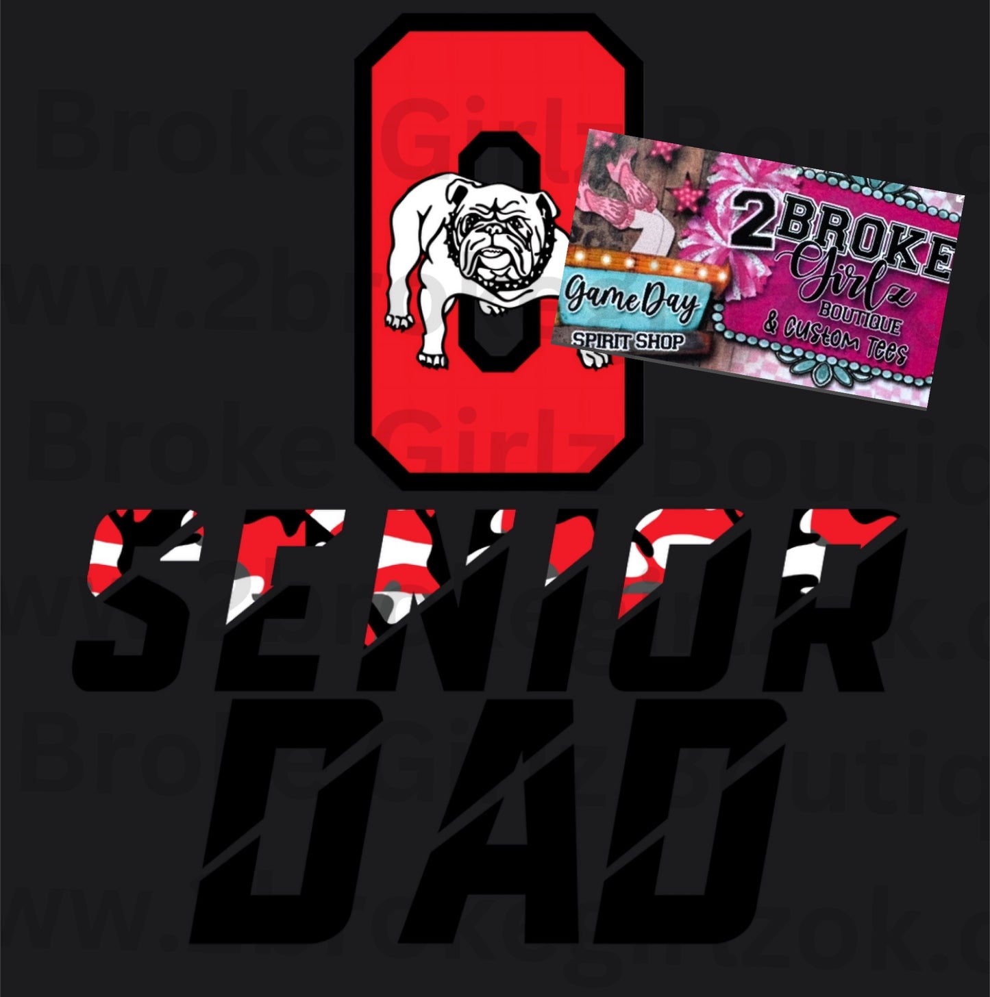 Senior Dad Bulldogs Tee Ir Crewneck