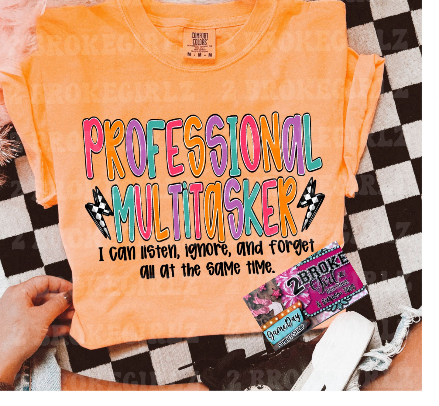 Professional Multitasker Comfort Colors Graphic Tee