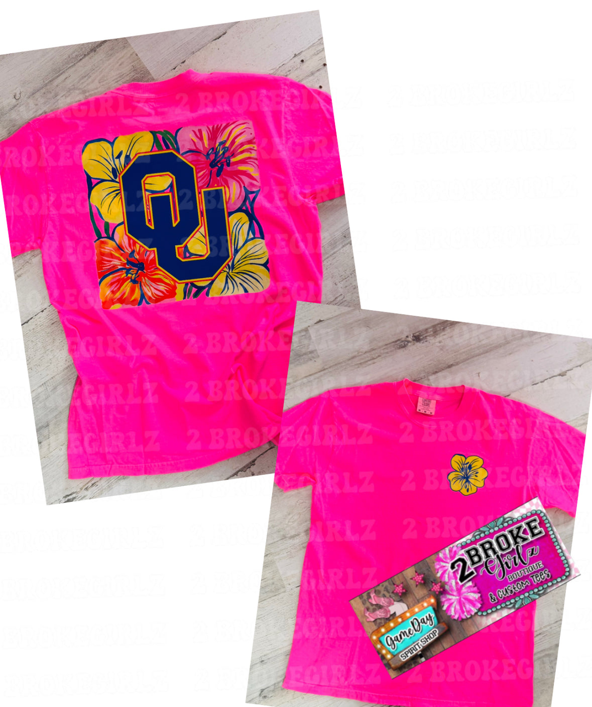 Floral Sooner Graphic Tee