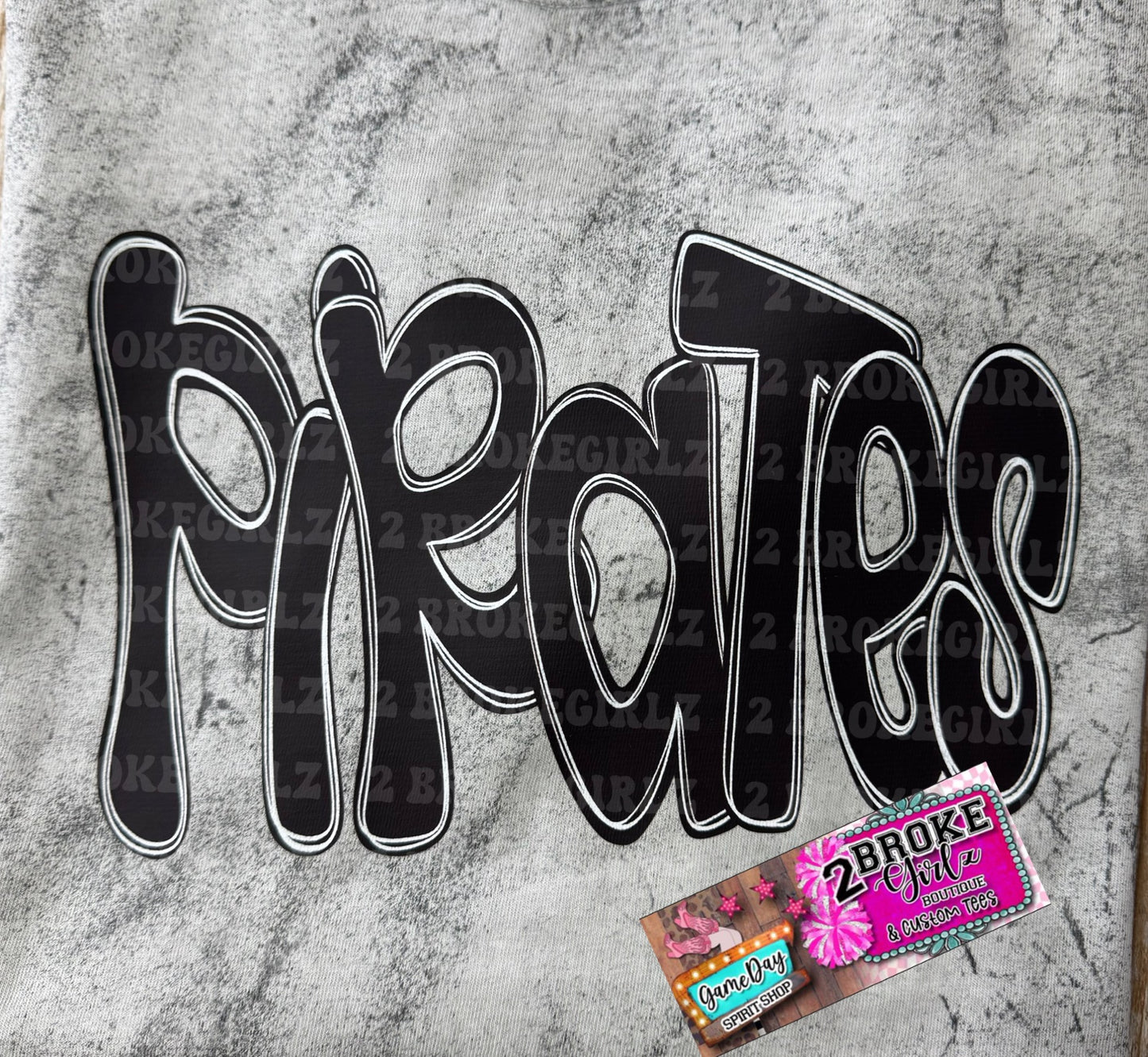 Pirates Comfort Colors Acid Wash Tee