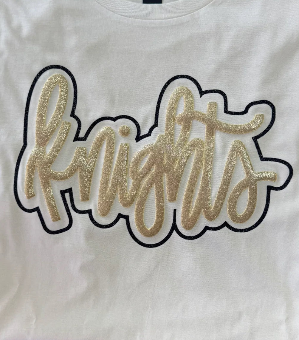 Knights Glitter Puff Tee