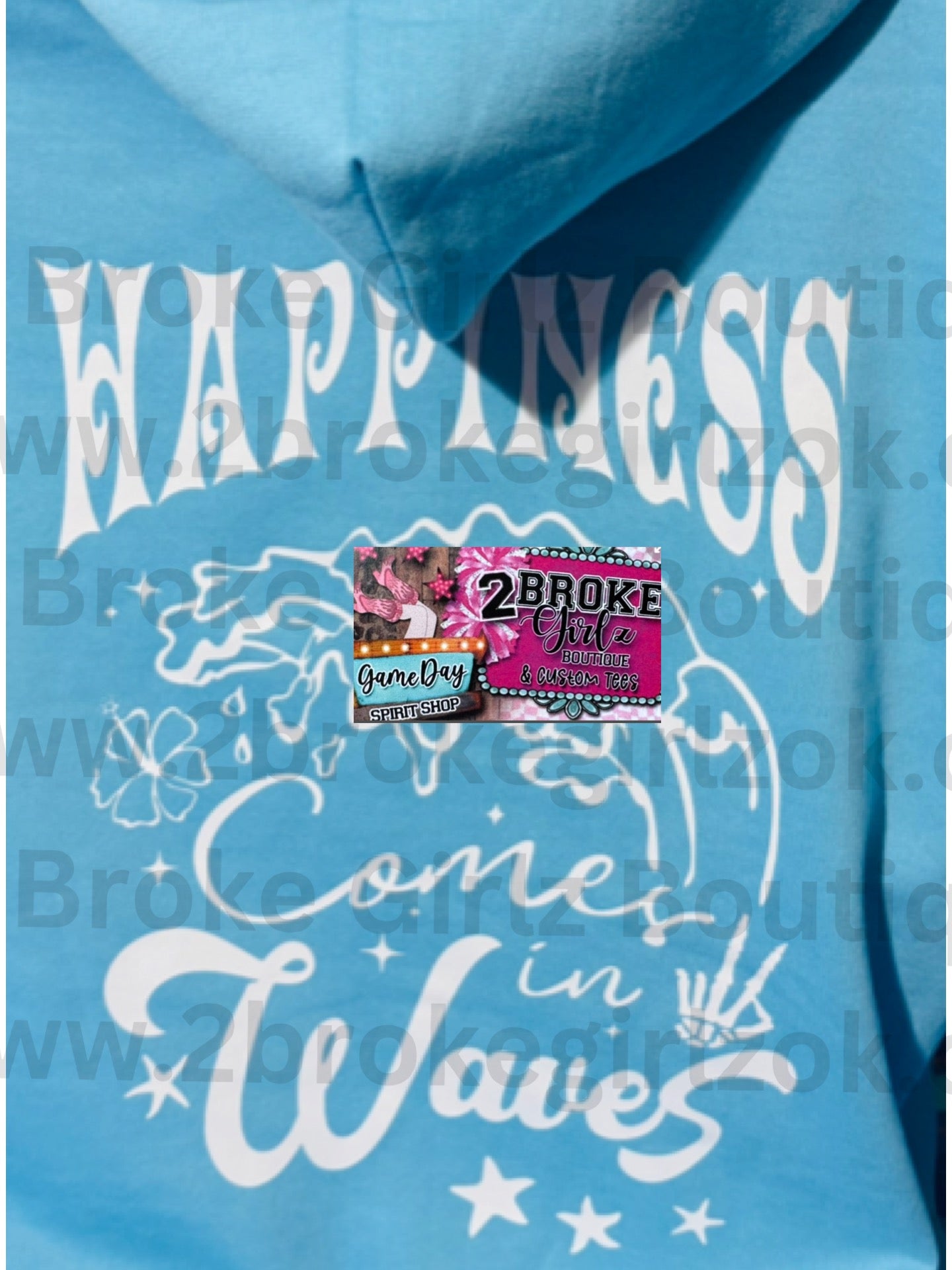 Happiness Comes In Waves Hoodie