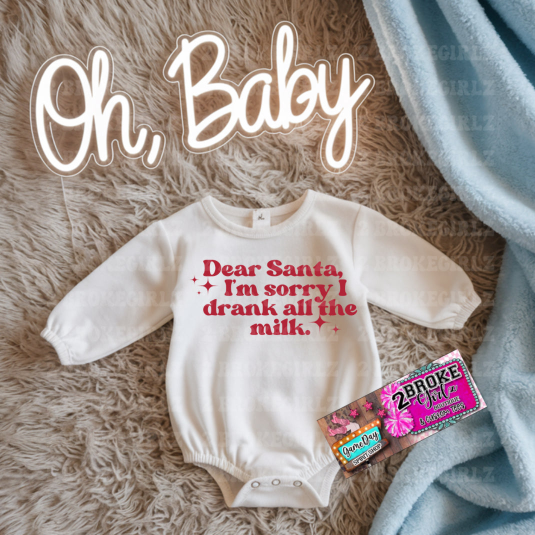 Dear Santa Bubble Onesie