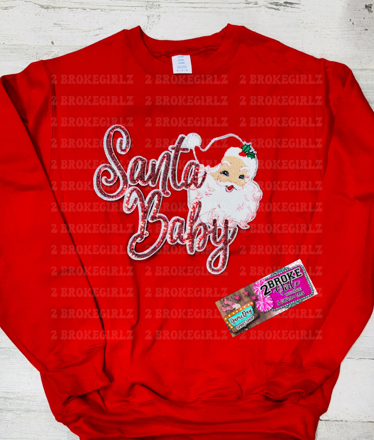 Santa Baby Chenille Sweatshirt