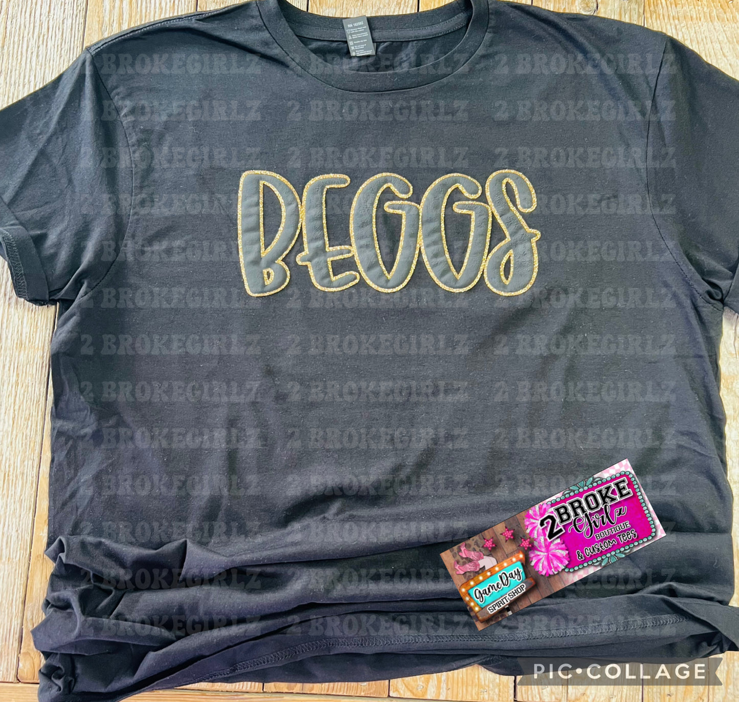 Custom Glitter Puff- School/Mascot