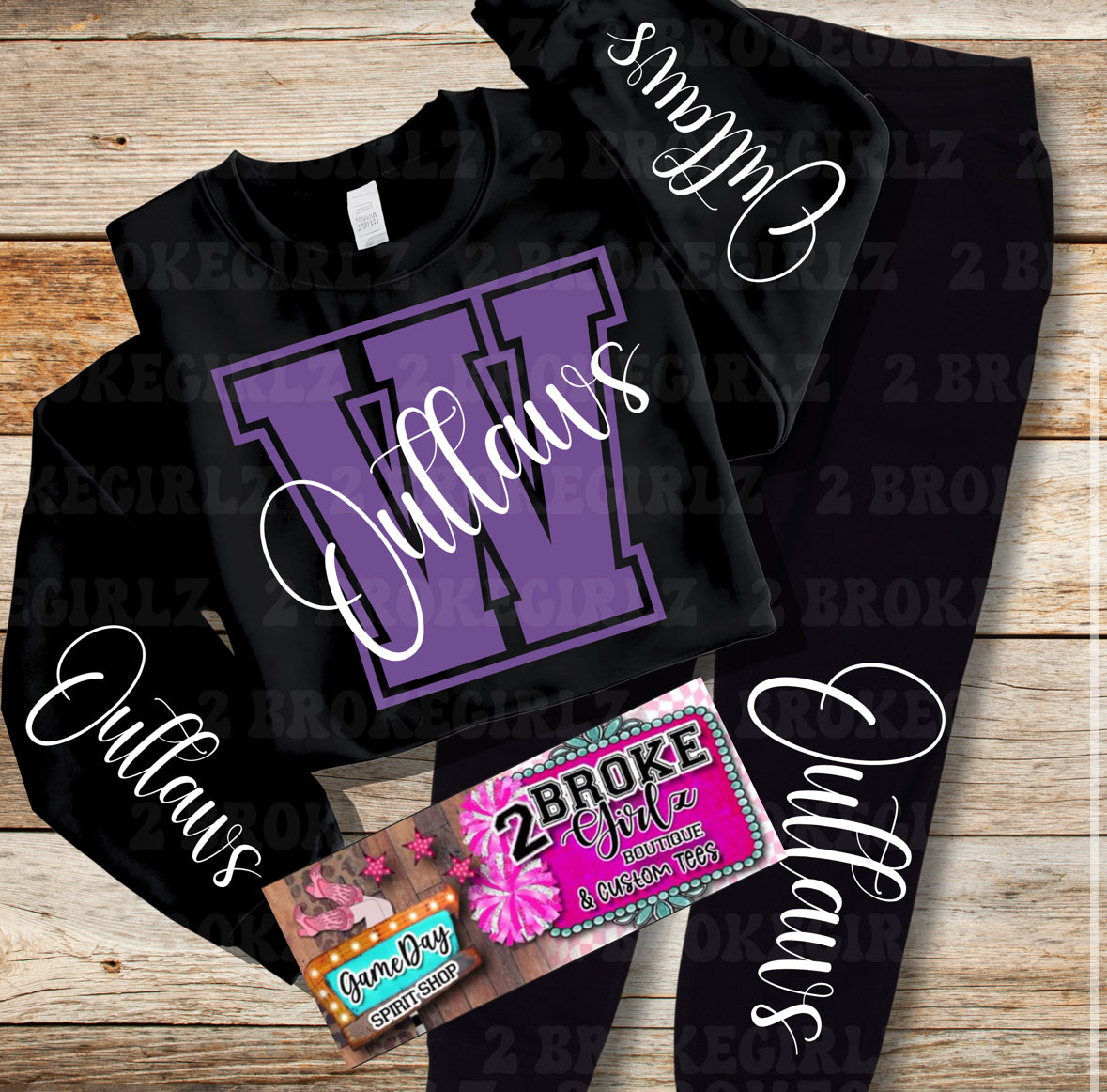 Weleetka Outlaws- Sweatshirt OR Sweatpants