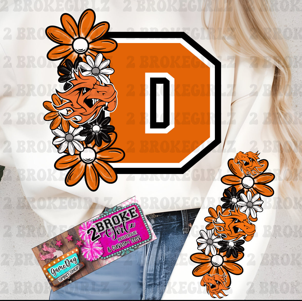 Dragons Floral Tee/Sweatshirt