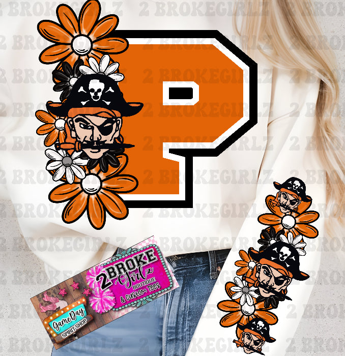 Pirates Floral Tee/Sweatshirt