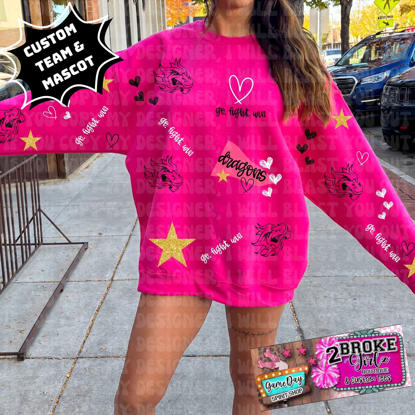 Go Fight Win Custom Sweatshirt