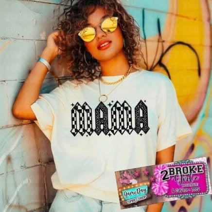 Mama Checkered Tee or Sweatshirt