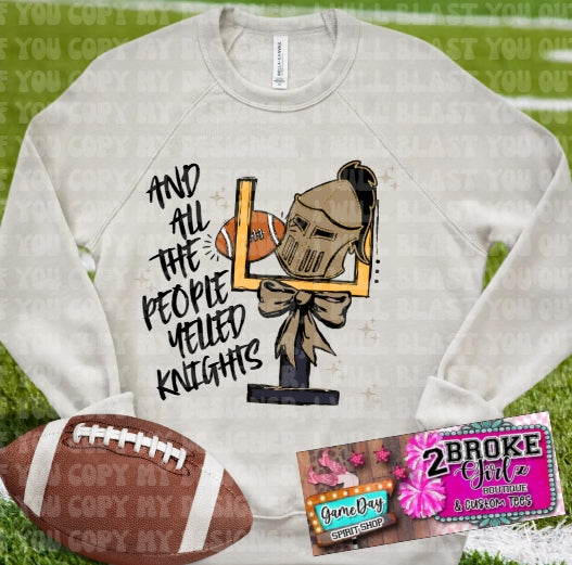 ALL THE PEOPLE YELLED KNIGHTS PNG