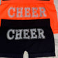 Orange Boy Shorts with Cheer Embellishment