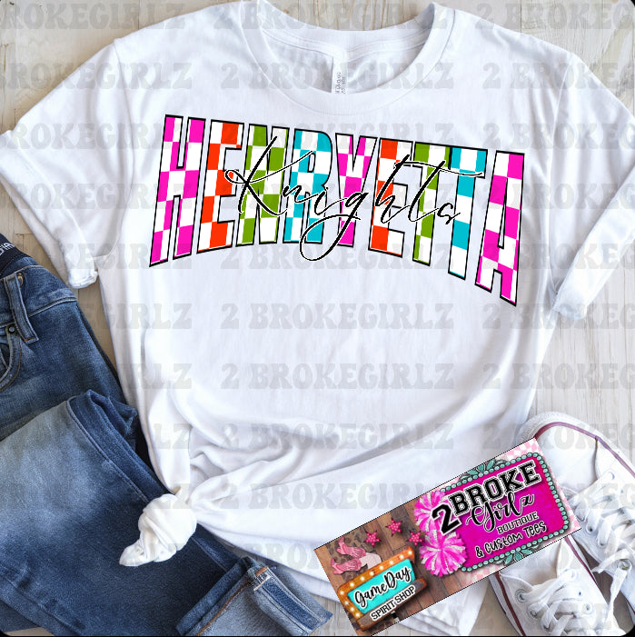 Custom Checker Graphic Tee