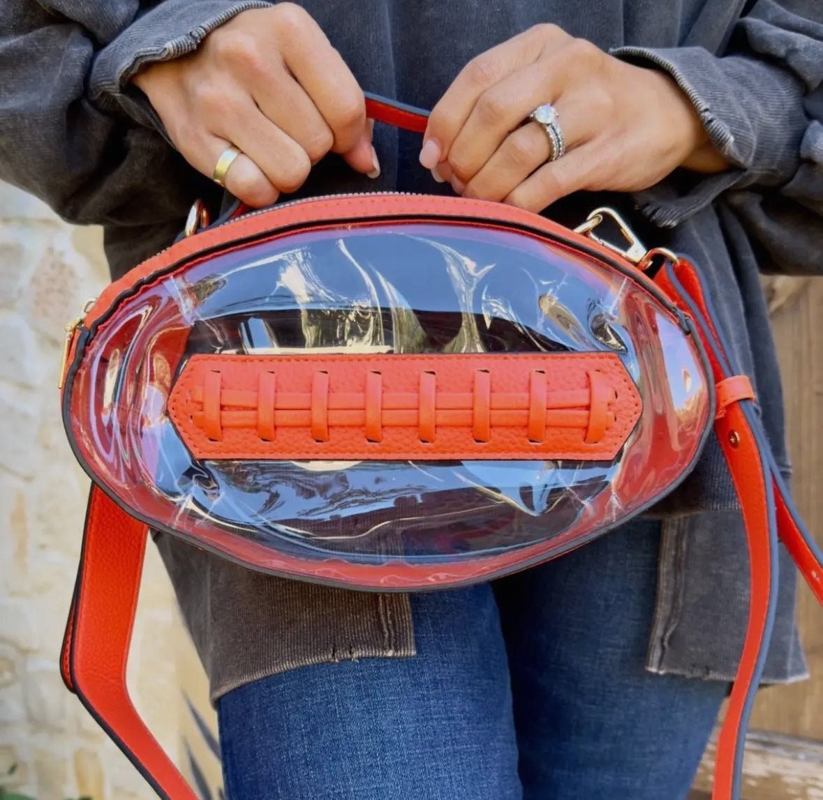 Stadium Gameday Football
Stitch Detail Crossbody Bag