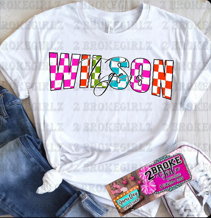 Custom Checker Graphic Tee