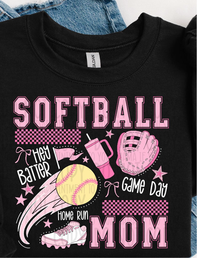 Softball Mom Comfort Colors Tee