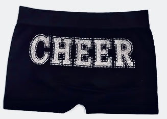 Little Girls (4-6x) Boy Shorts with Cheer Embellishment