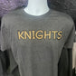 Gold and Black Knights Glitter Tee