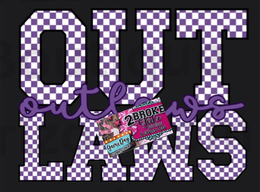 Checkered Weleetka Outlaws Tee