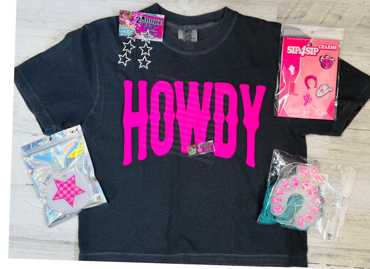 Howdy Puff Comfort Colors Mom Crop