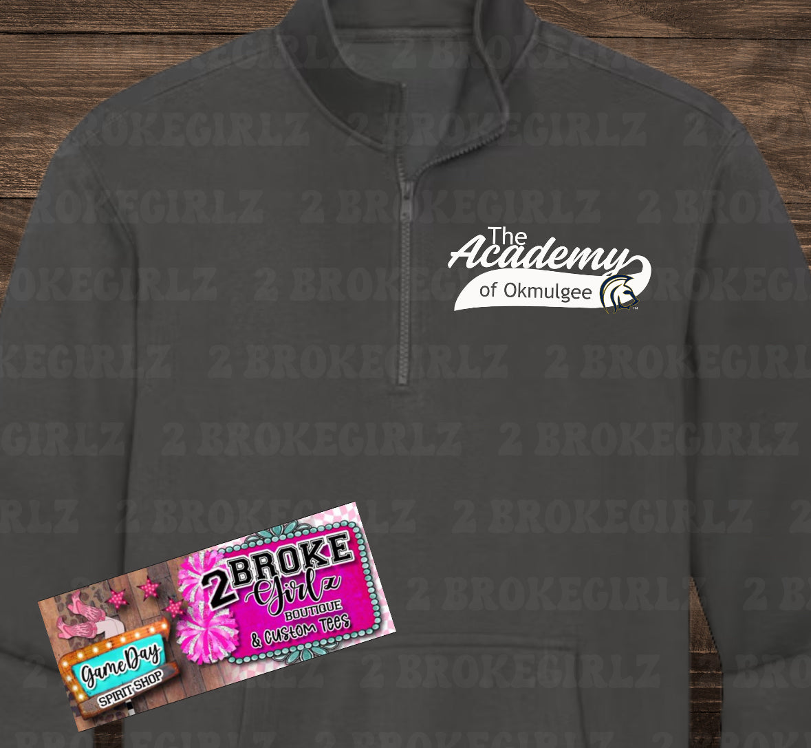 The Academy Of Okmulgee Half Zip Youth-Adult