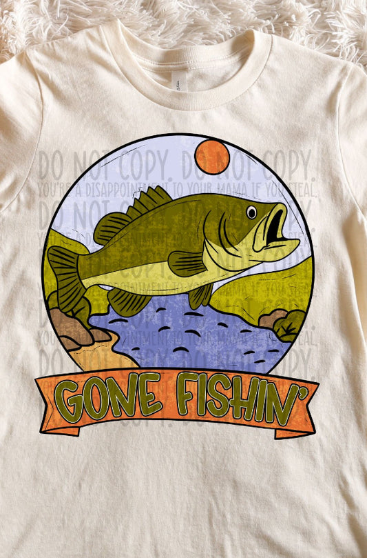 Gone Fishing Graphic Tee