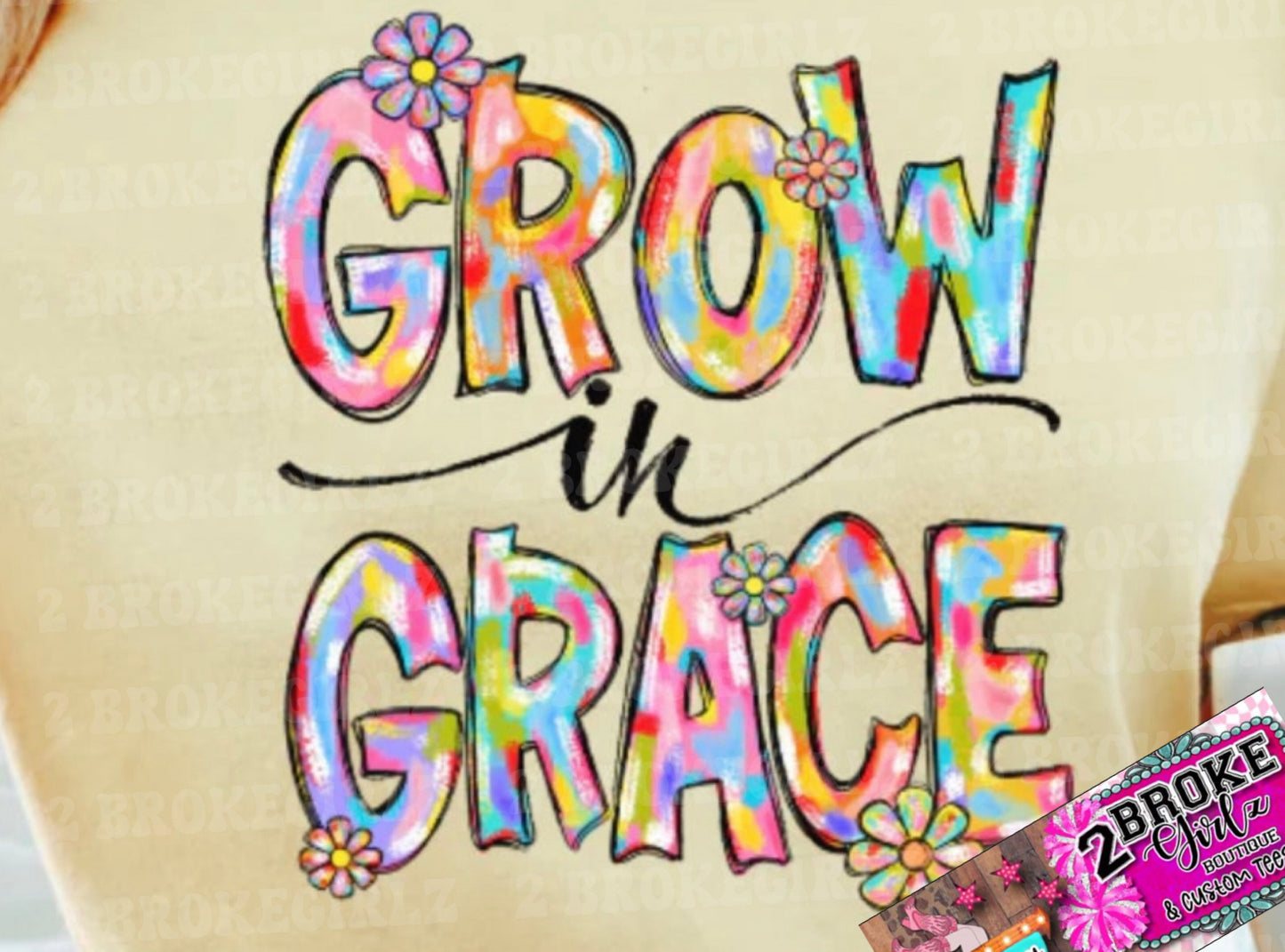 Grow in Grace Screen Print Tee