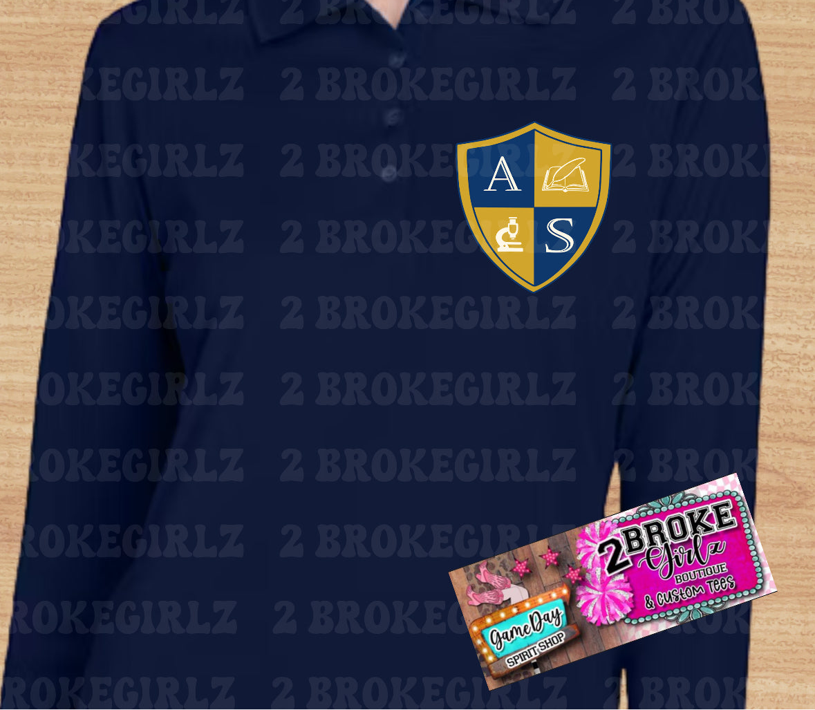 The Academy of Okmulgee Youth- Adult Long Sleeve Polo