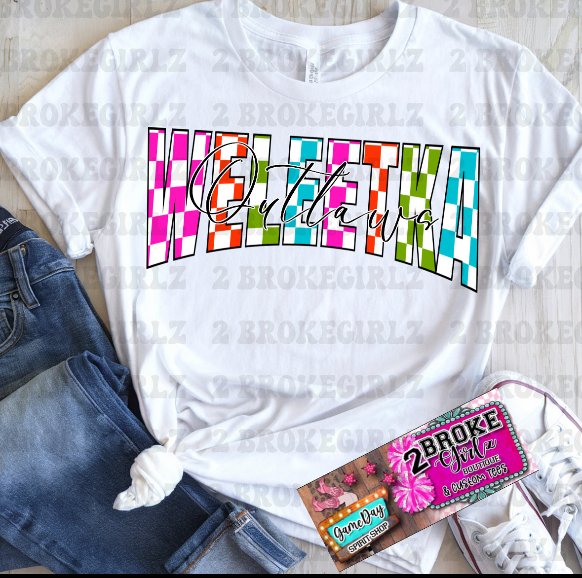 Custom Checker Graphic Tee