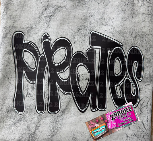 Pirates Comfort Colors Acid Wash Tee