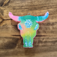 Rainbow Bull Skull Freshie