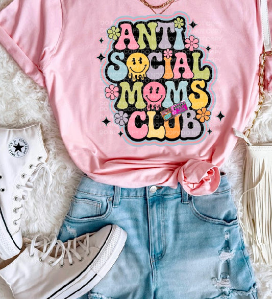 Anti Social Moms Club Graphic Tee