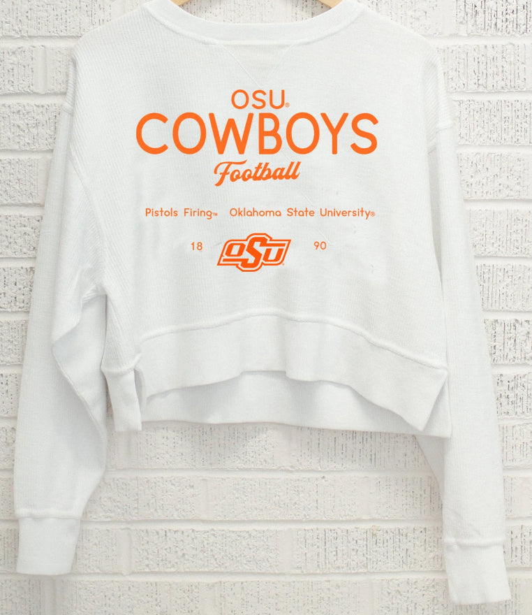Cowboys White
Cropped Corded Crew
Sweatshirt