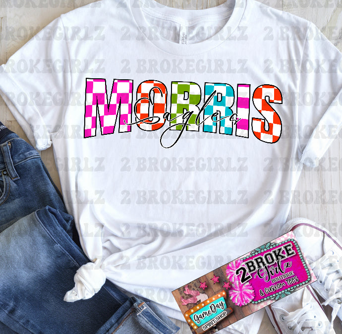 Custom Checker Graphic Tee