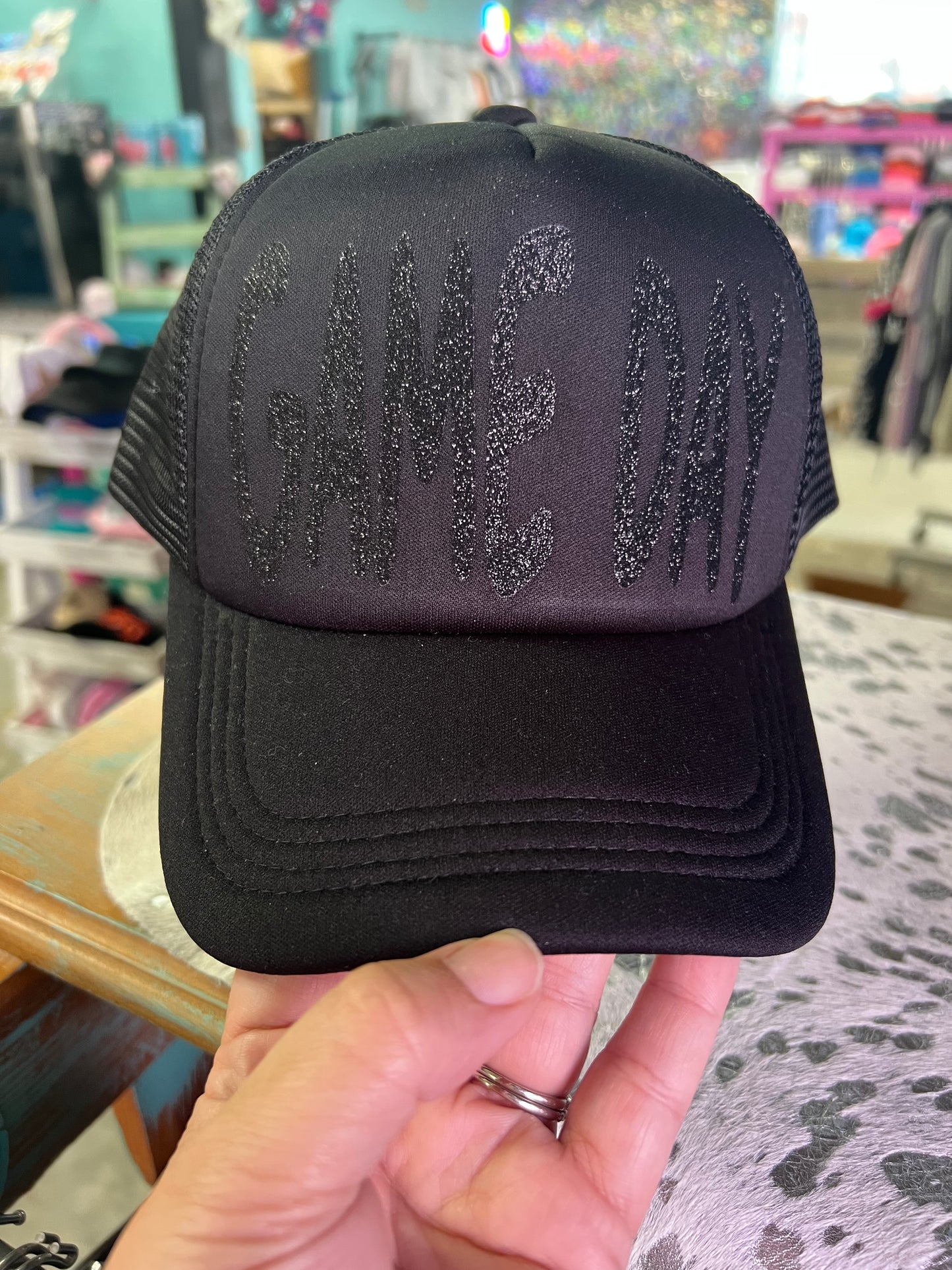 Glitter GAME DAY Trucker Hat