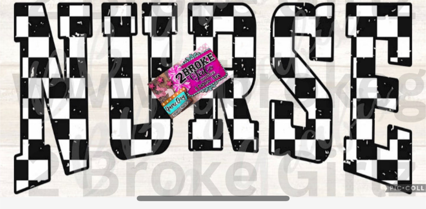 Nurse Checkered Tee