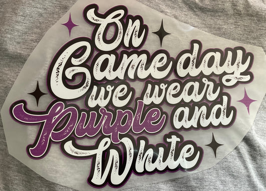 We wear Purple and White