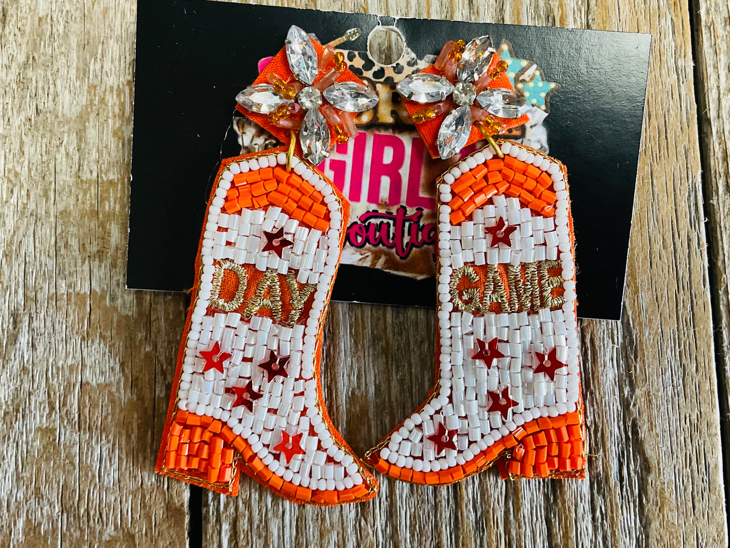 Cowboy Boot Game Day Earrings