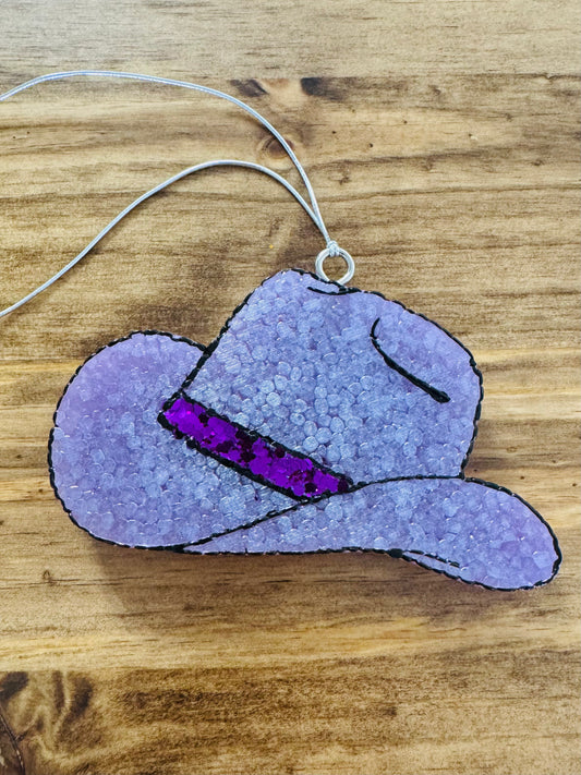 Purple Cowboy Hat Freshie