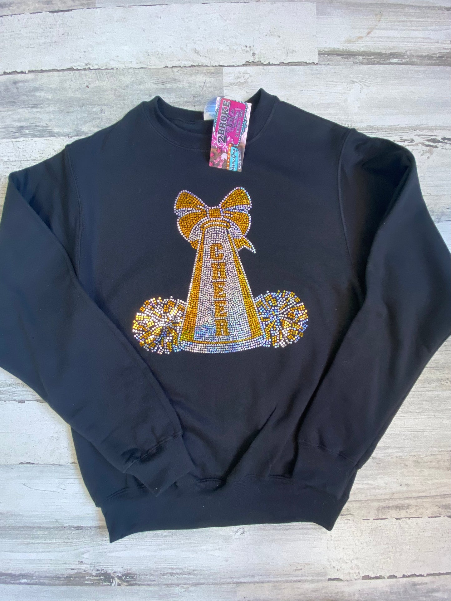 Cheer Spangle Crewneck - Gold & Silver