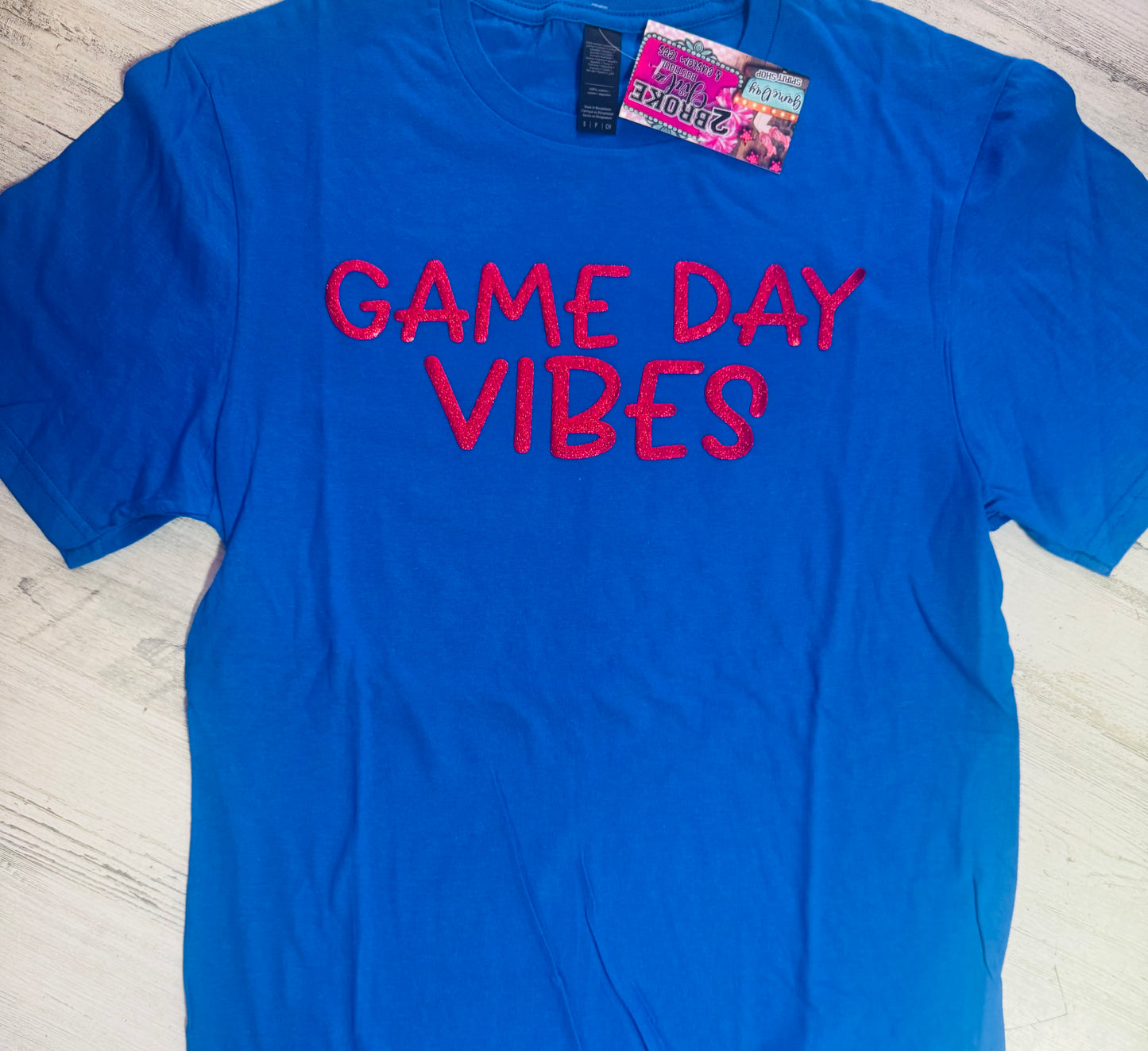 Red Game Day Glitter Puff Tee
