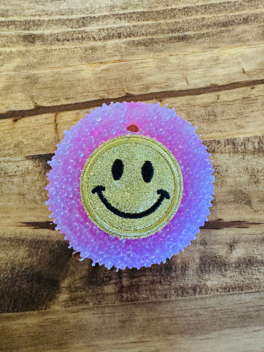 Gold Chenille Smiley Freshie