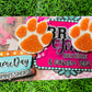 Orange & White Paw Earrings
